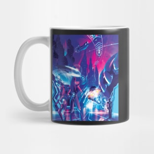 Vaporwave city - A Cyberpunk Neon Wonderland Mug